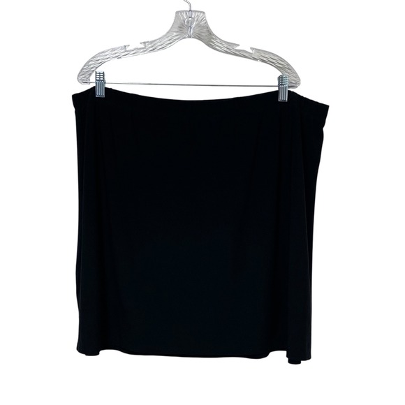 Susan Graver Pants - Susan Graver Black Pull On Elastic Waistband Skort Womens Plus Size 2X